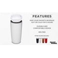 thumbnail image 2 of Plastic Tumblers 20 oz. Set of 6, Bulk Pack - With lids, Ice Coffee Tumbler, To Go Cup, Insulated - White, 2 of 5