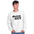 thumbnail image 5 of Fun Guy Fungi Mushroom Nerdy Geeky Men's Crewneck Sweatshirt Brisco Brands L, 5 of 6