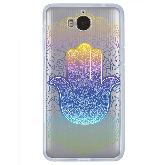 Funda para Huawei Y5P InstaCase con diseño de Mano de Fátima degradado