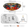 thumbnail image 4 of Vinplus Tiffany 3 Light Flush Mount Ceiling Light 16" White Finish with Tiffany Glass, 4 of 5