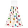 thumbnail image 7 of Yayeee Kitchen Hanging Hand Towels Set of 2 with Loop Bathroom Absorbent Tie Towel, Polka Dot, 7 of 7