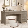thumbnail image 6 of Rustic Grey Charging Functional Computer Desk, 6 of 8