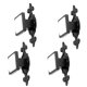 thumbnail image 5 of 4 juegos de tiradores de cajones de armario con manijas de aleación de zinc y cerámica, herrajes para muebles de cromo brillante (336 negro mate blanco), 5 of 5