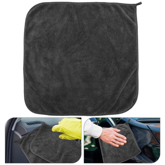 unbranded 2Ud Toallas De Detallado Para Autos Coral Fleece Toalla Larga Duración