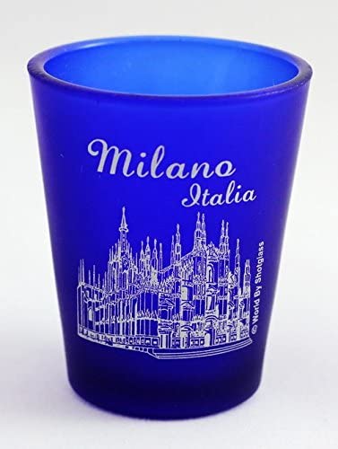 India Taj Mahal Cobalt Blue Frosted Shot Glass by World By Shotglass