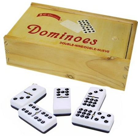 - Double Nine Dominoes BC Classic with Wood Case