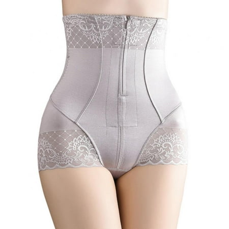 Female Shaping Underwear Summer Thin Section Underpants Women Shaping Panties High Waist Shaping Boxers Hip-Lifting Bodyshorts Lady Zipper Belly Control Pants
