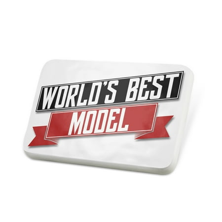 Porcelein Pin Worlds Best Model Lapel Badge –