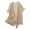 Khaki, variant on Linen Cotton Cardigans for Women Soft Life Solid Color Comfy Casual Flowy Shirts Fashion Outfits Lightweight Plain Blouses Summer Vacation Gauze Tops Oversized Blue Xl