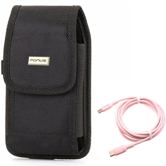 Case Belt Clip w Pink 10ft Long Cable for Samsung Galaxy S20 Plus - Swivel Holster Rugged Cover, USB-C to Type-C PD Fast Charger Cord Power fits Samsung Galaxy S20 Plus
