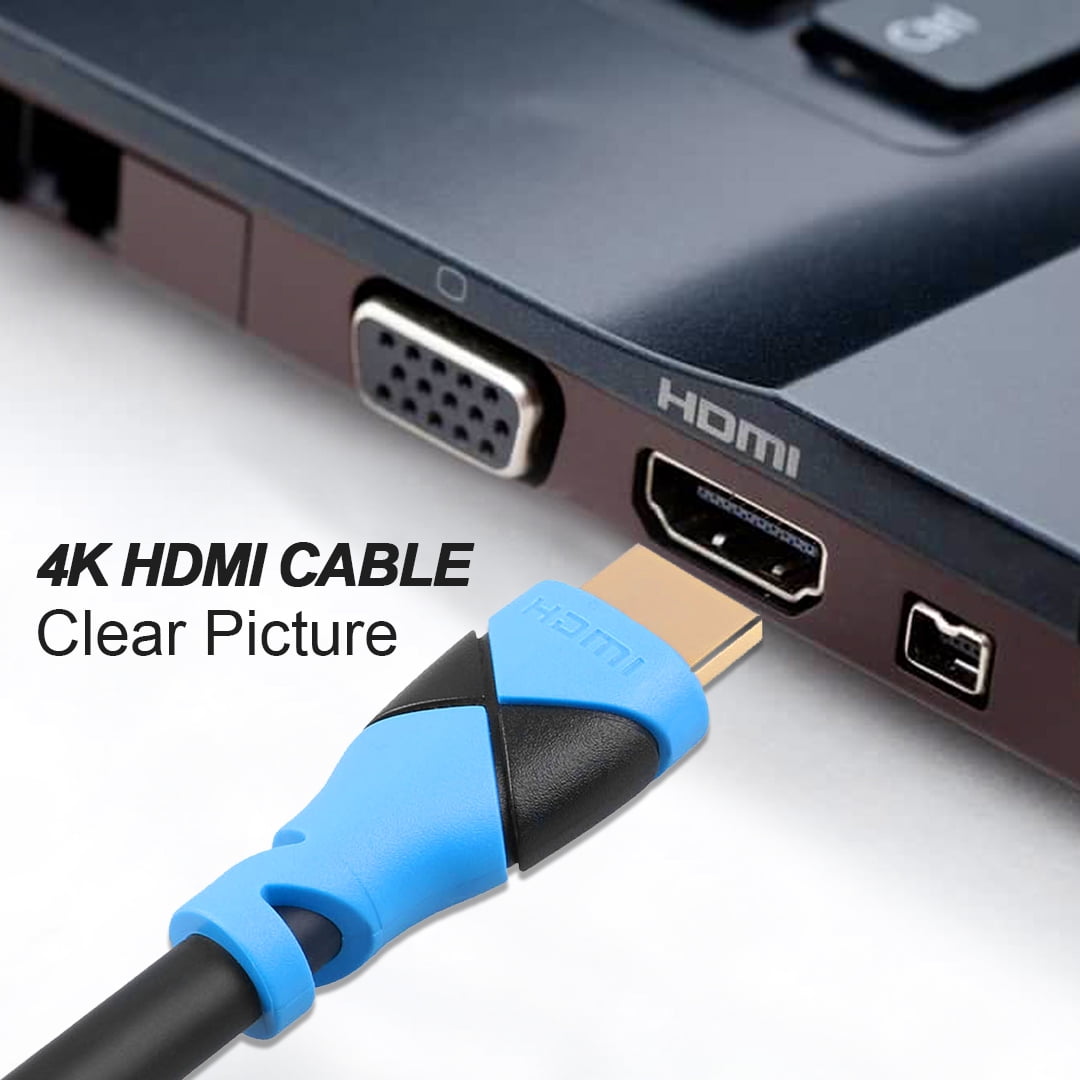 XIBUZZ 30ft 4K HDMI Cable - High Speed 10Gbps, 60Hz, 1080p Full HD, CL3 In-Wall Rated, ARC, Ethernet