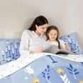 thumbnail image 4 of Manfei Happy Chanukah Hanukkah Bedding Comforter Set 7pcs, Cartoon Menorah Dreidel Queen Bedding Sets, Vintage Western Festival Reversible Queen Sheet Sets, Super Cozy Room Decor, 4 of 7