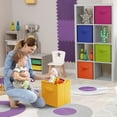 thumbnail image 6 of Sorbus Fabric Storage Bins 11" Foldable Cubes Multicolored With Handles For Pantry, Cubbies, Toy And Closet Organization- 6Pk, 6 of 6