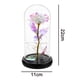 thumbnail image 5 of Lámpara rosa hoja de hoja de oro rosa de seda y cadena de luces LED en Base de madera de cúpula de cristal, regalo romántico para cumpleaños boda Día de San Valentín Fokelyi 2034850-1, 5 of 9