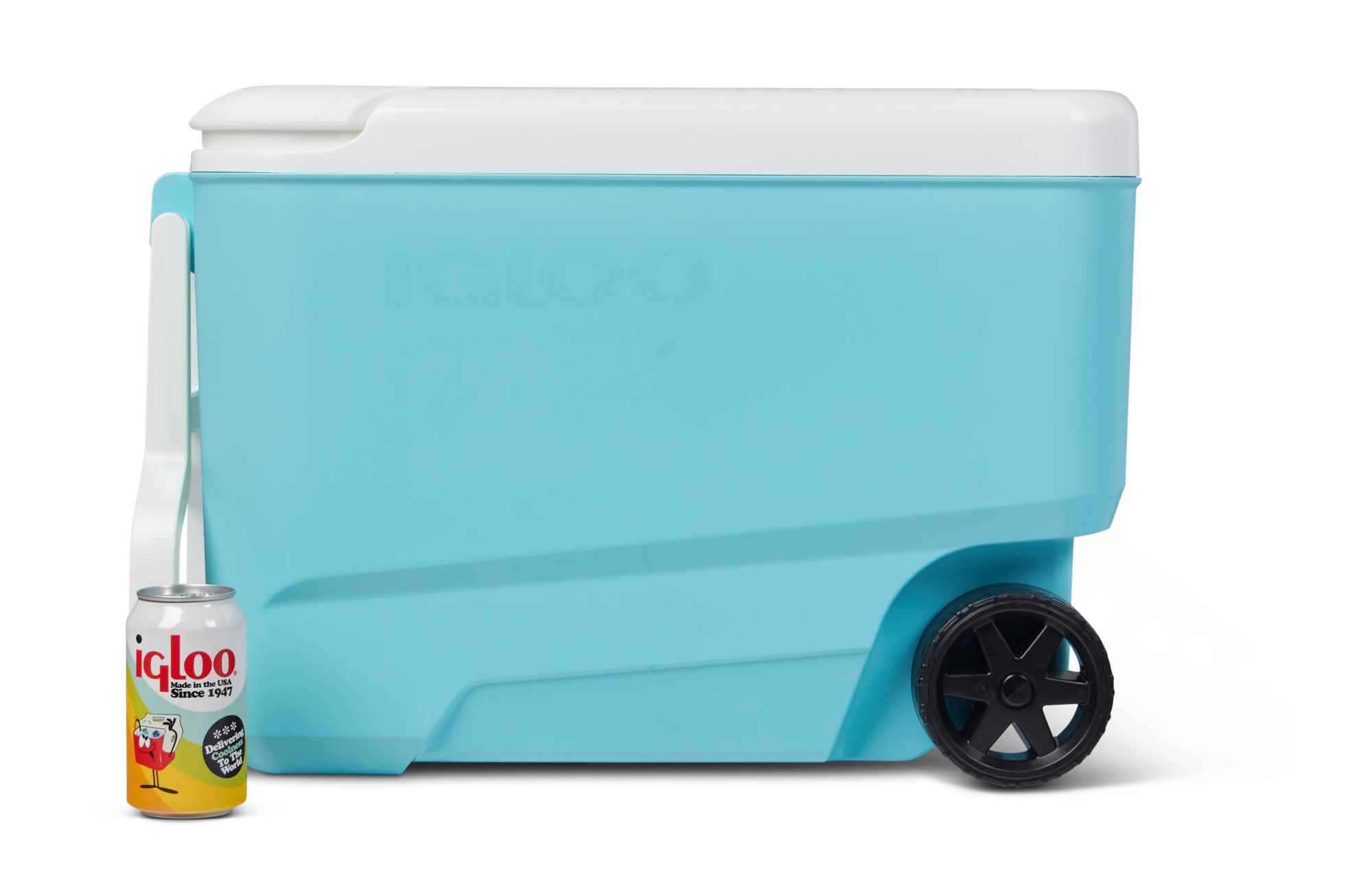 Igloo 38 qt. 'Wheelie Cool' Hard Ice Chest Cooler with Wheels - Blue