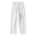 thumbnail image 1 of Pantalones cortos holgados de estilo retro para el verano, con diseño de abertura y cintura elástica., 1 of 8