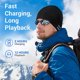 thumbnail image 3 of Bluetooth Beanie Hat with Light, Headlamp Cap with Headphones and Built-in Speaker Mic, Gifts for Men Women Teen，22*22cm，Hat circumference is about 44cm, 3 of 5