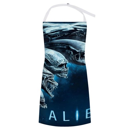 Alien-theme Cooking Aprons Home Essentials Grilling Kitchen Aprons With Pockets For Men Women House Gifts