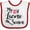 White and Red, variant on Inktastic My 1st Lacrosse Season Girls Baby Bib
