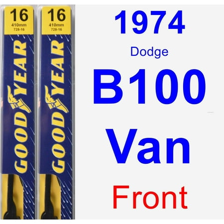 - 1974 Dodge B100 Van Wiper Blade Set/Kit (Front) (2 Blades) - Premium