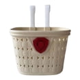 thumbnail image 1 of Quzzie Bike Basket Kids Bike Basket Front Storage Bicycle Handlebar Decoration Removable PP Material with Light Detachable Carrier Suitable for Children Ridi White, 1 of 8