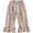 25Khaki150, variant on Girl's Plaid Pants Loose Fit Elastic Waist Casual Home Wear Trousers Everyday Play Pant With Ruffled Hem Comfortable Bottoms 9-12 Months