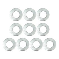 Uxcell Flat Washers Steel Belleville Spring Disc Washer Conical Knurled Metric Gasket for Automotive Industrial Construction White Zinc Plating M20x40x2.5mm 10