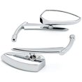 thumbnail image 1 of OKSTNO Chrome Grim Reaper Universal Custom Motorcycle Cruiser Mirrors - Free Adapters Rear View Mirrors Pair, 1 of 3