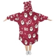 thumbnail image 2 of BZSMCE Wearable Blanket Hoodie Fashion Santa’s Ho-ho-happy Blast Home Wear, 2 of 7