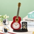 thumbnail image 2 of Soporte para bolígrafos, organizador de escritorio, guitarra, reloj de plástico, 15 cm, 2 of 2