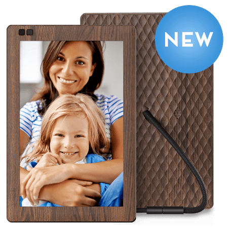 Nixplay Seed 10.1 inch Widescreen Digital WiFi Photo Frame with IPS Display, iPhone & Android App and Hu-Motion Sensor (Wood (Best Digital Frame With Wifi)