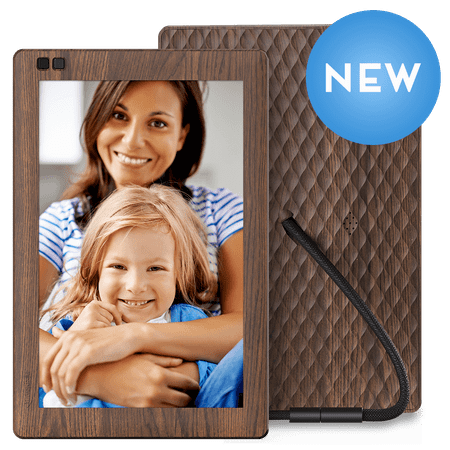 Nixplay Seed 10.1 inch Widescreen Digital WiFi Photo Frame with IPS Display, iPhone & Android App and Hu-Motion Sensor (Wood Effect)