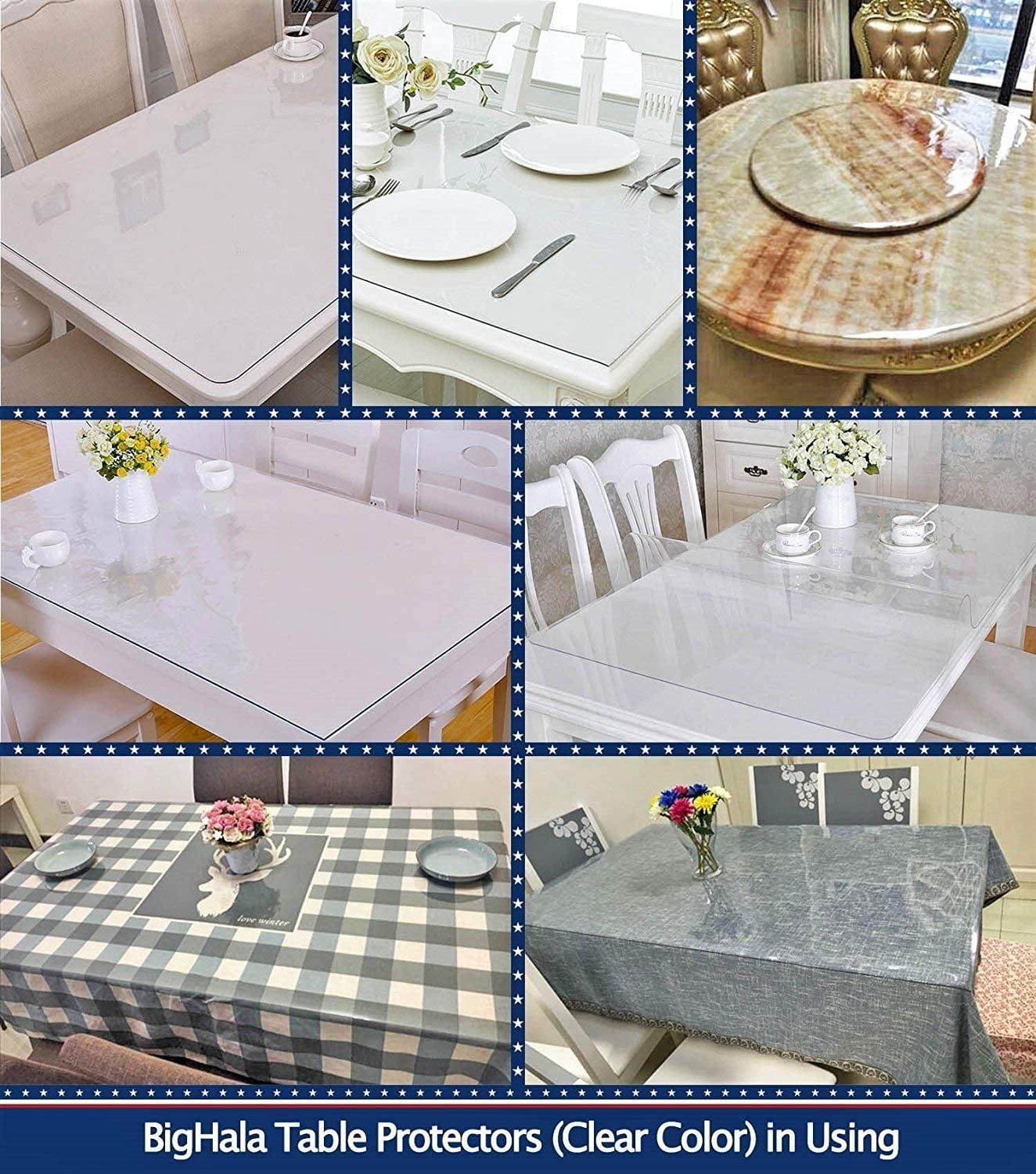 Details about   Table Cover Protector Clear Vinyl Plastic Tablecloth Mat Protective Easy Clean