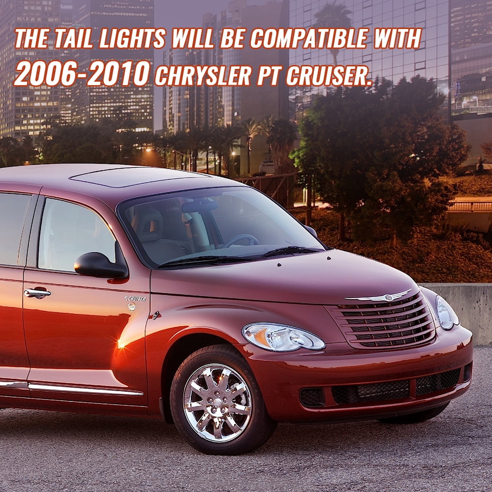 Kojem Tail Lights Lamps for 2006 07 08 09 2010 Chrysler PT Cruiser Replaces 5116222AB 5116223AB Pair w/ Bulbs Halogen