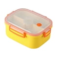 thumbnail image 2 of Boîte à Lunch en Acier Inoxydable - Contenant à Repas à Compartiments Multiples, Étanche et Résistant aux Odeurs, Rangement Alimentaire Portable pour Usage Quotidien, Jaune, JKODE, 2 of 9
