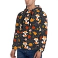 thumbnail image 3 of Sikiie Autumn Fox Men's Hoodie, Essentials Hoodie, Sweatshirt, Pullover Hooded Sweatshirt for Men-Medium, 3 of 7