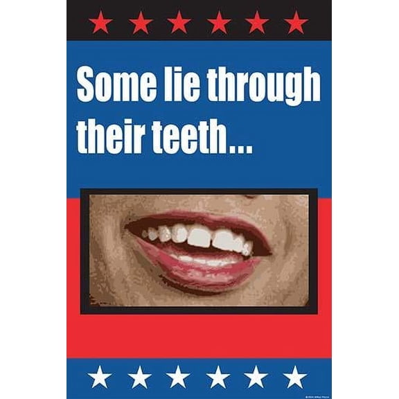 Some lie through their teeth- Fine Art Canvas Print (20" x 30")
