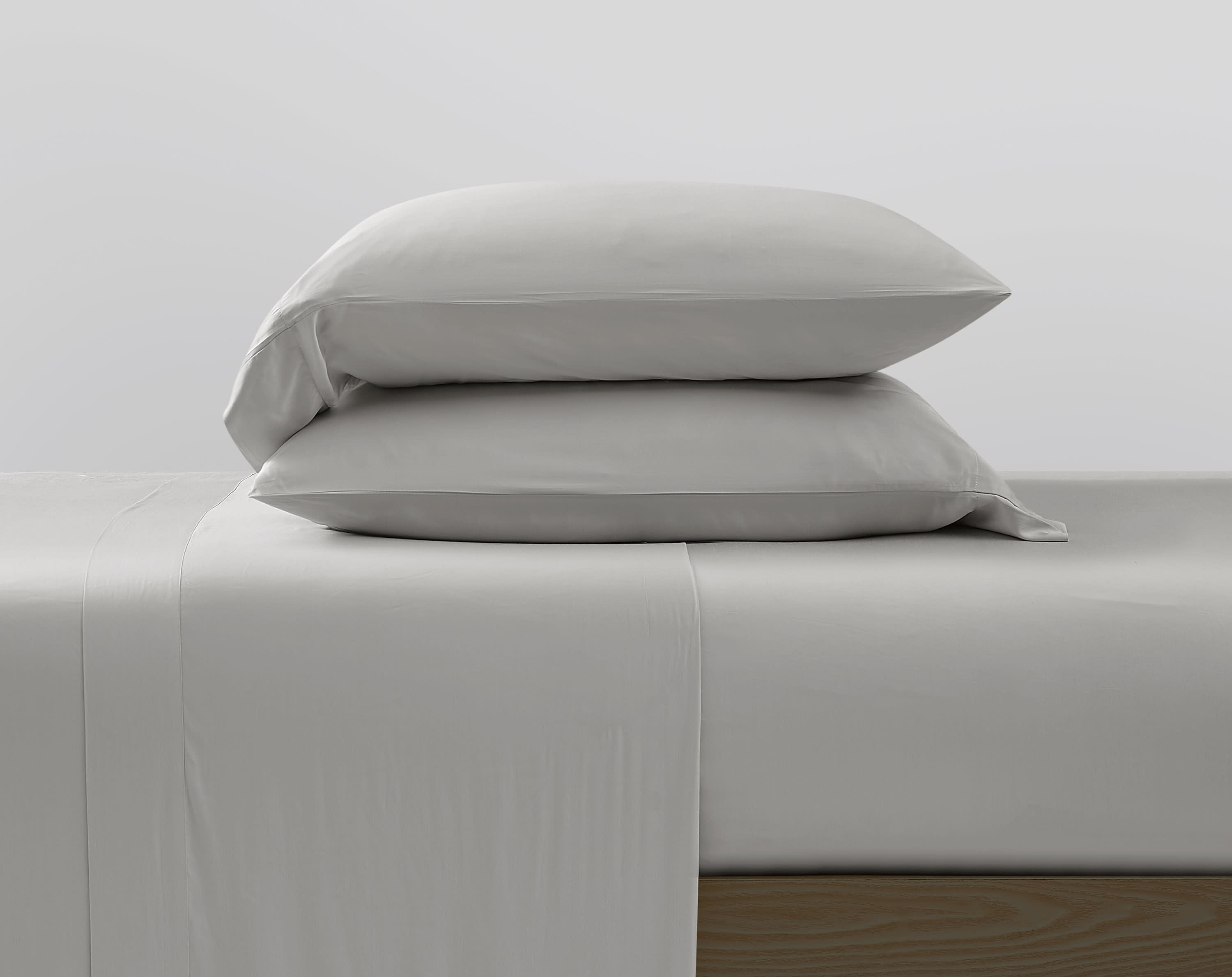 Brooklyn Loom 300 Thread Count Sateen 100% Rayon from Bamboo Deep Pocket 4 Piece King Sheet Set in Grey, All Season, Adult Size, OEKO-TEX Certified