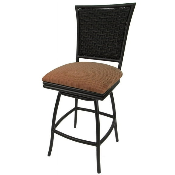 Outdoor Counter Patio Bar Stool 26" Erin Armless - Terracotta - Black