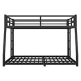 thumbnail image 4 of Metal Full XL over Queen Bunk Bed, Space-Saving, Noise-Free Design for Teens and Adults, Black, 4 of 6