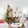 thumbnail image 4 of Farmhouse Wreath Christmas Tree Topper Bow Buffalo Plaid Red Black Burlap Decorative Big Bowknot For Holiday Home Decor Handmade,Yellow Household Pendant, 4 of 8