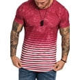 thumbnail image 5 of One opening Men Floral Print Round Neck Short Sleeve T-Shirt, 5 of 5