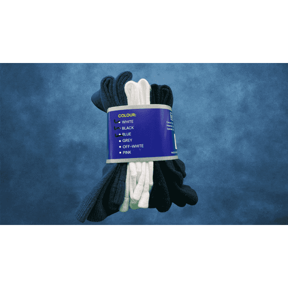 Natural NestSuper Soft Cotton Crew Unisex Socks – 6 Pairs Size 9-12