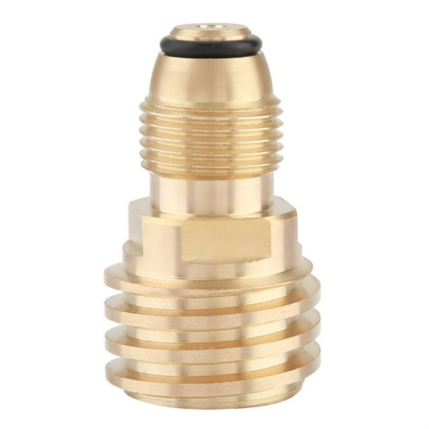 Tebru Propane Adapter,Brass BBQ Grill Gas Propane Tank Refill Adapter Connector For Outdoor