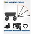 thumbnail image 2 of Garden Cart,Graden Dump Cart, 600 Lb Capacity, Yard Utility Wagon with 180° Adjustable Handle, All Terrain Tires & Quick Release System, Poly Dump Cart for Soils Plants Tools, Heavy Duty, 2 of 13