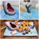 thumbnail image 2 of Funny Shark Sushi Plate Creative Ceramic Sushi Plate Shark Attack Serving Tray Home Decoration Gift, 2 of 5