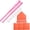 2 Bats + 6 Balls + Orange Bases, Pink, variant on Plastic Baseball Set with Two Bats, 6 Balls and Throwdown Bases (2 Bats + 6 Balls + Orange Bases, Red)