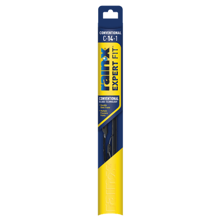 (8 pack) Rain-X Expert Fit Conventional Windshield Wiper Blade, 14 Inch Refill Replacement C14-1 – 860014