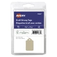 thumbnail image 1 of Avery Blank Strung Marking Tags, 1-3/4" x 1-3/32", Paper, Kraft Brown, White String, Handwrite, 50 Tags, 1 of 7
