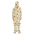 thumbnail image 3 of Sunflower Pattern One Piece Pajamas Soft Jumpsuit Cozy Sleep and Play Romper Zipper and Pockets 7T-8T, 3 of 8